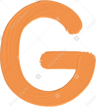 orange letter g PNG、SVG