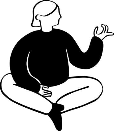 Женщина сидит в PNG, SVG