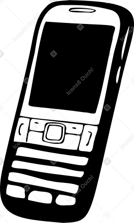 cell phone with buttons PNG, SVG