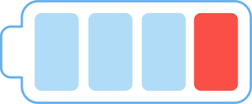 Symbol für schwache batterie PNG, SVG