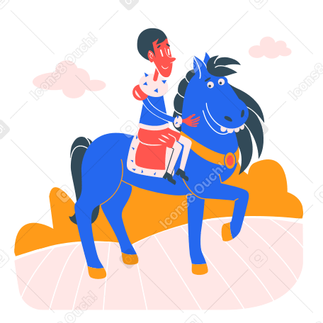Horse ride Illustration in PNG, SVG