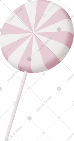 3D pink candy PNG, SVG