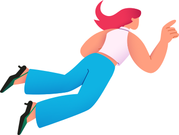 the girl floats in the air PNG, SVG