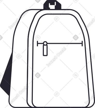 White backpack PNG, SVG