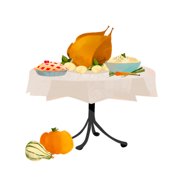 Festive table PNG, SVG