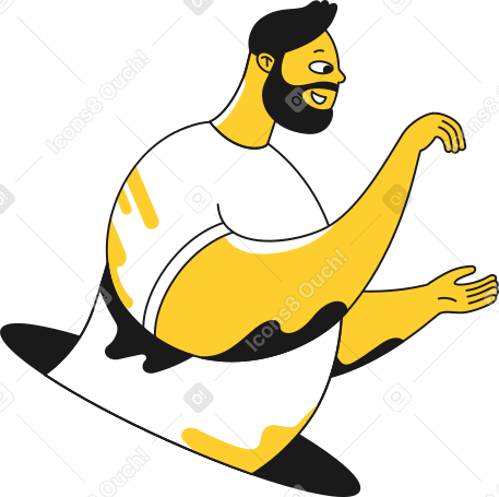 bearded man Illustration in PNG, SVG