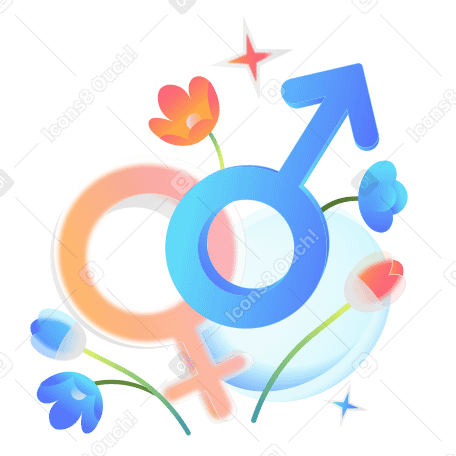 Igualdad y armonía de género PNG, SVG