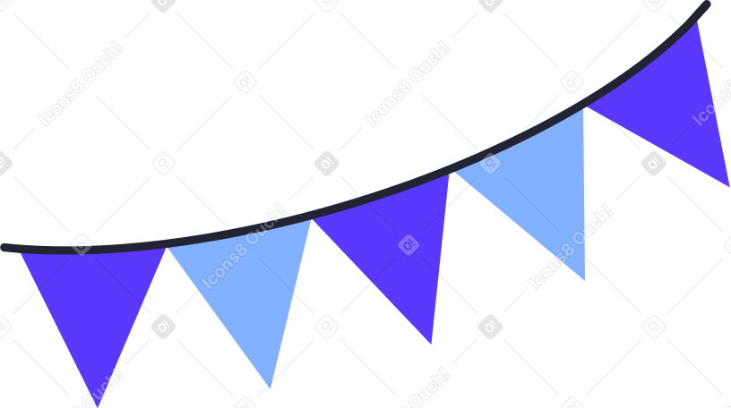 blue flags Illustration in PNG, SVG