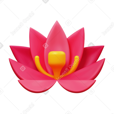 3D lotus PNG, SVG