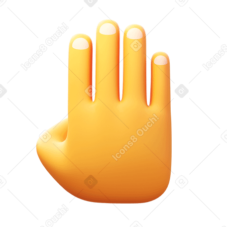 3D four fingers PNG、SVG