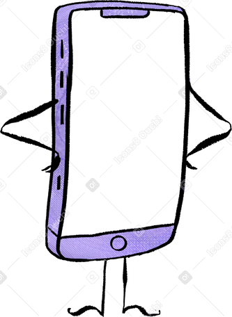 phone with hands on waist PNG, SVG