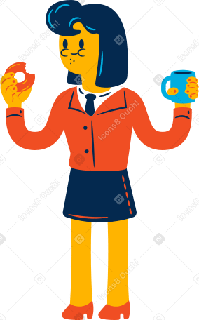 business woman eating PNG, SVG