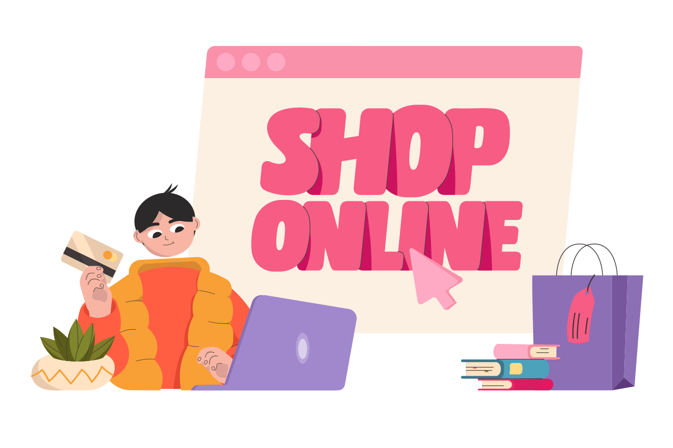 Shop online Illustration in PNG, SVG