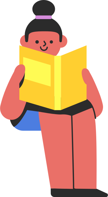 girl reading book PNG, SVG