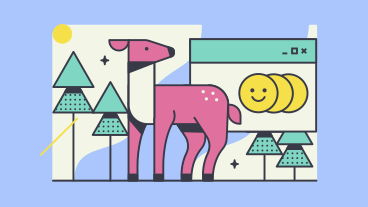 Forest care animated illustration in GIF, Lottie (JSON), AE