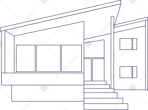 maison de ville moderne PNG, SVG