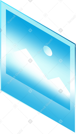 Icono isométrico de imagen PNG, SVG