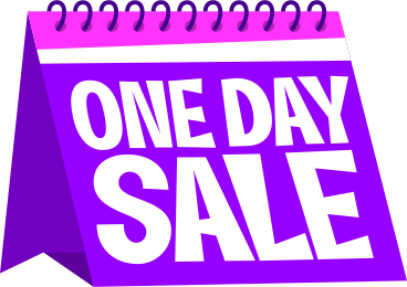 Schriftzug „one day sale“ im kalendertext PNG, SVG