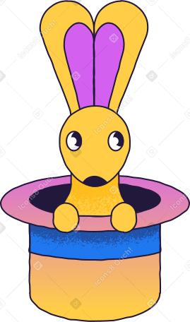 magic rabbit PNG, SVG