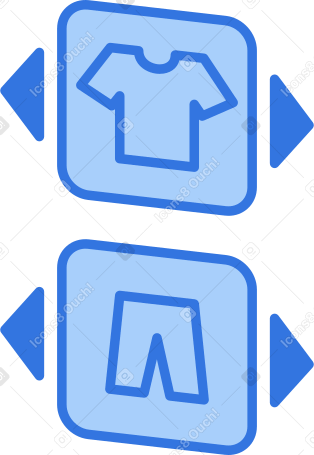 Pulsanti di selezione dell'abbigliamento PNG, SVG