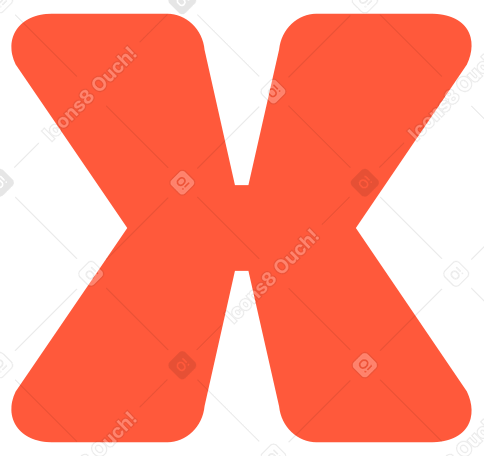 letter x Illustration in PNG, SVG