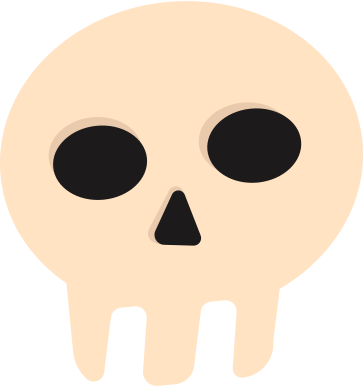 white skull PNG, SVG