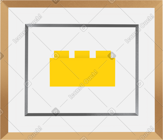 painting of a lego piece PNG, SVG