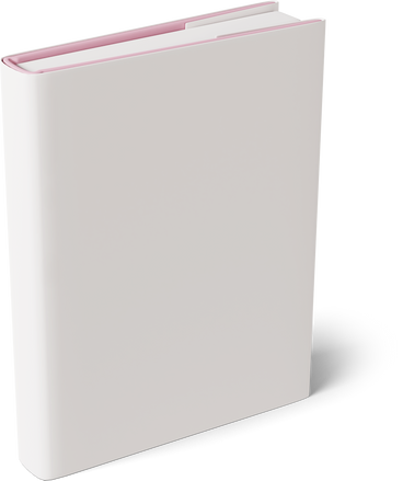 three  quarter back view book cover mockup PNG, SVG