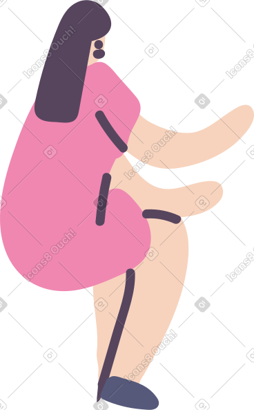 坐着的女人 PNG, SVG