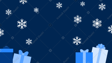 雪花和礼物的背景 PNG, SVG