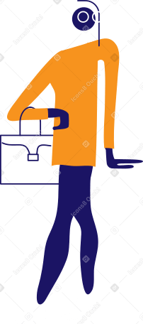 girl with briefcase PNG, SVG