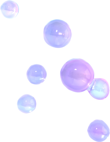dreamy composition with bubbles PNG, SVG