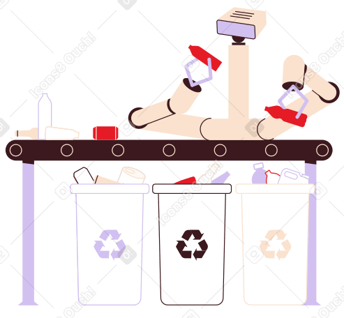 Robotersortierer und recycling PNG, SVG