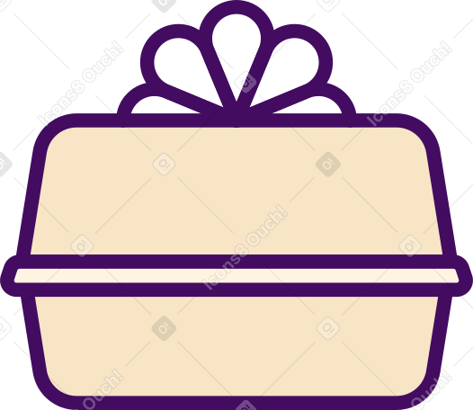 cake gift box PNG, SVG
