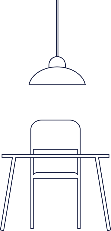 Desk chair lamp coworking space PNG, SVG