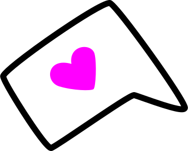 speech bubble color heart PNG, SVG