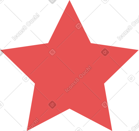 red star PNG, SVG