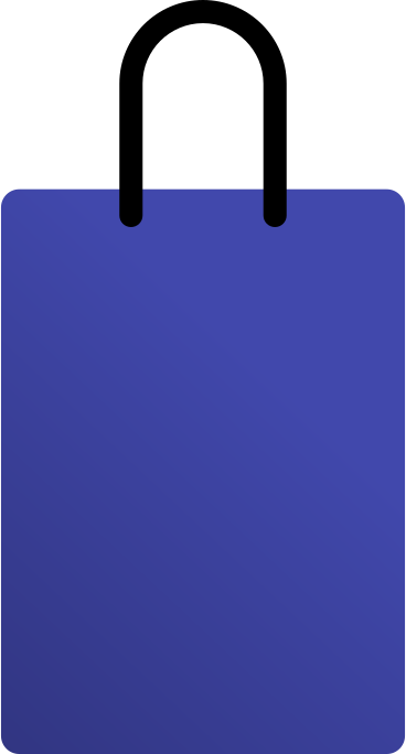 blue paper bag PNG, SVG