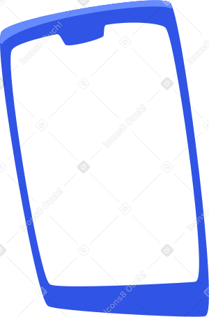 blue phone screen Illustration in PNG, SVG