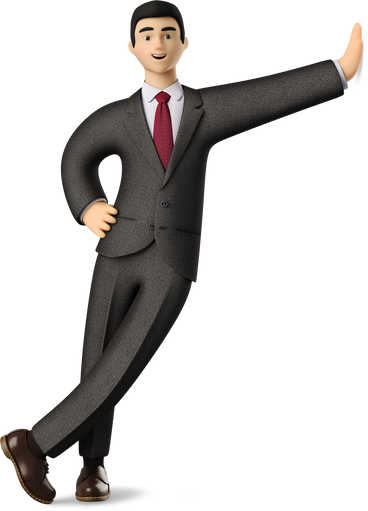 businessman in black suit leaning hand on wall PNG, SVG