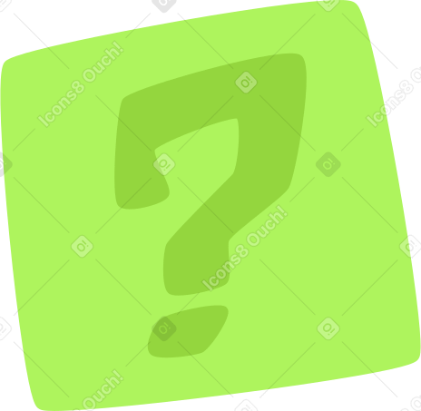 Punto interrogativo nel quadrato verde PNG, SVG