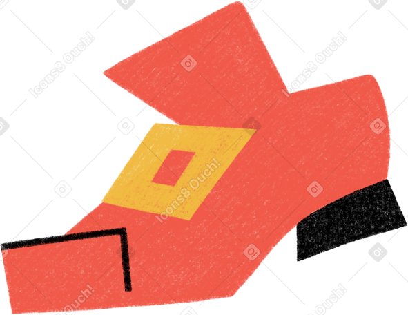 Красный ботинок лепрекона в PNG, SVG