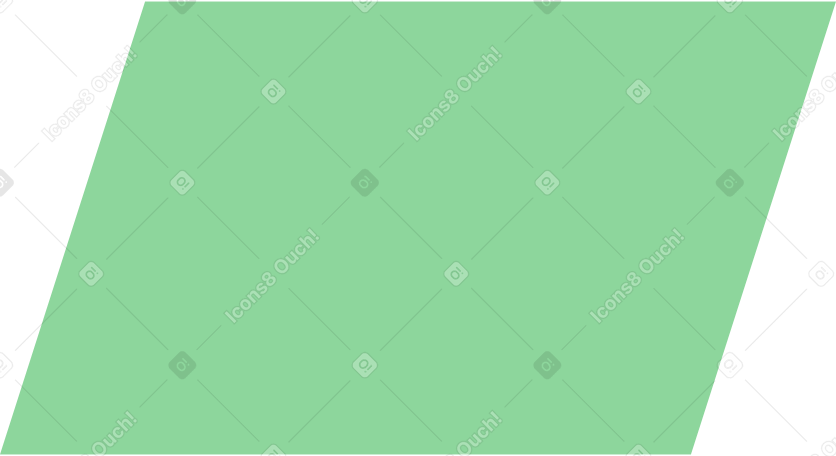 green parallelogram PNG, SVG