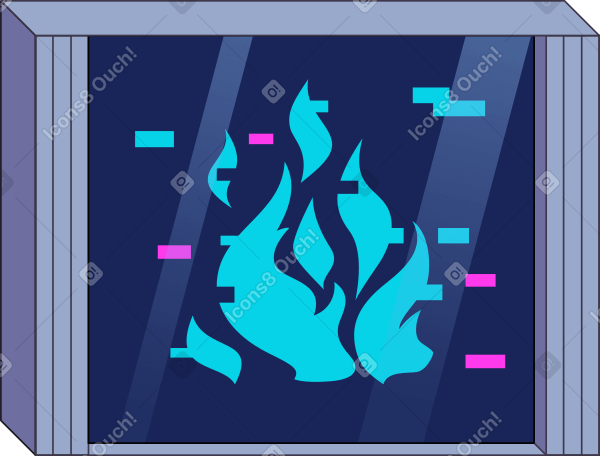 electronic fireplace PNG, SVG