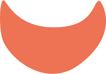 Orange crescent PNG, SVG