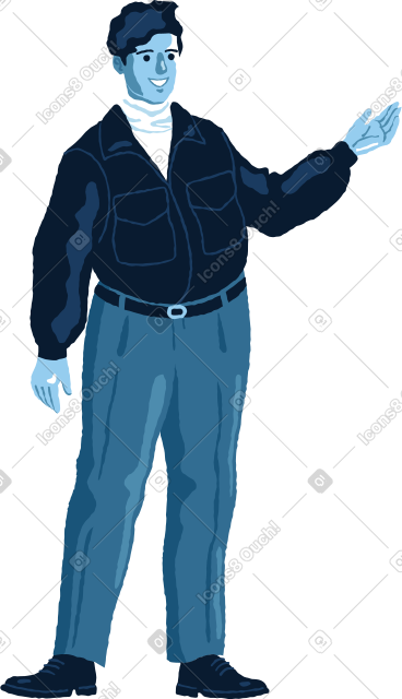 Chubby man standing PNG, SVG