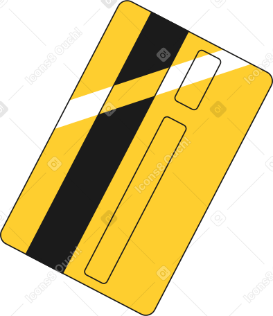 yellow bank card with highlights Illustration in PNG, SVG