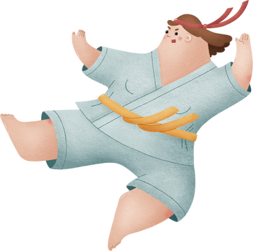 karate girl PNG, SVG