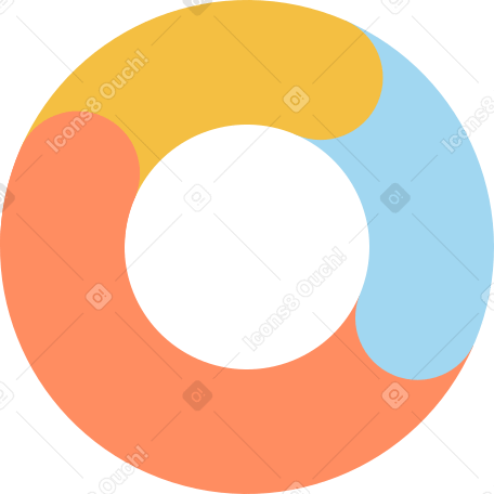 красочная круговая диаграмма в PNG, SVG