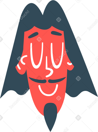 male head Illustration in PNG, SVG